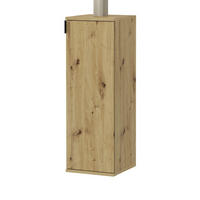 SCHUHSCHRANK Eiche Artisan 30 cm, Flurschrank mit flexibler Inneneinteilung - Schwarz/Eiche Artisan, Holzwerkstoff/Metall (30/99/34cm) - Inn.Furn