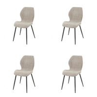 ESSZIMMERSTUHL Lende Beige 58/48/86 cm 4er-Set - Beige, Textil (48/86/58cm) - Hoyz Collection