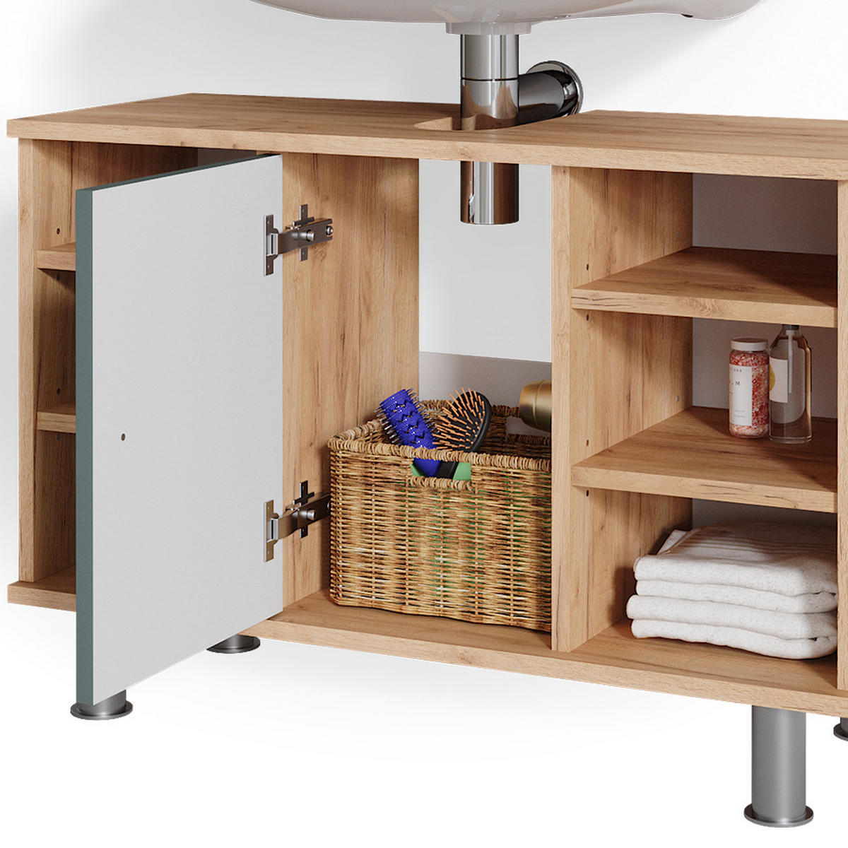 WASCHBECKENUNTERSCHRANK Fynn Grün 80 x 54 cm - Grün, Holzwerkstoff (80/54/32cm) - Vicco