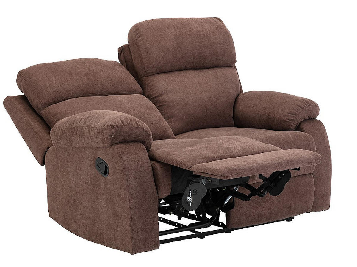 RELAXSOFA - 2 Personen - stoff - braun Tolzano - Braun, Textil/Metall (146/100/96cm) - Vente-Unique