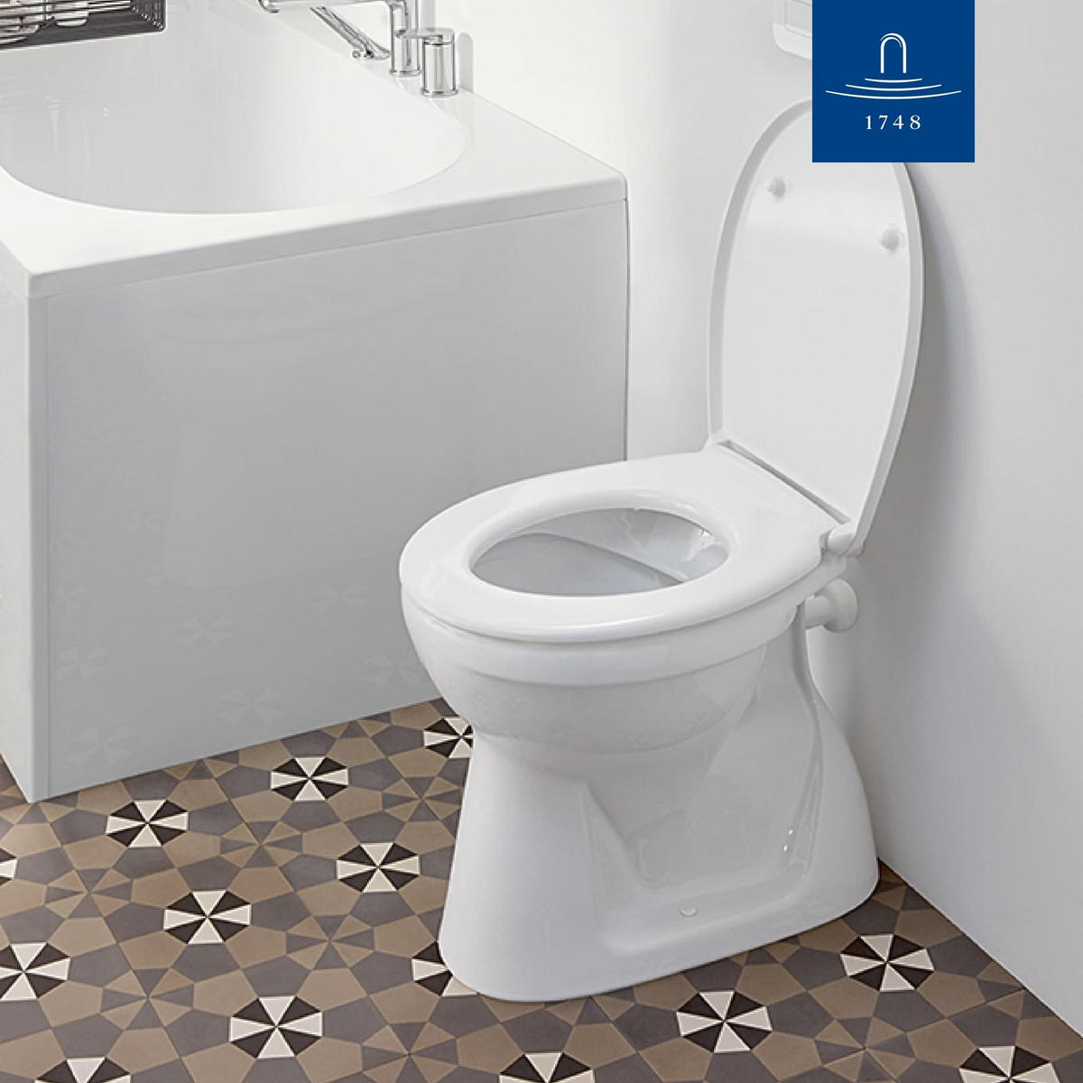 WC-SITZ O.novo weiß 438 x 368 x 49 cm - Weiß, Kunststoff (36.8/4.9/43.8cm) - Villeroy & Boch