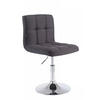 DREHSTUHL Stoff schwarz - Chromfarben/Schwarz, Textil/Metall (44/74/49cm) - CLP