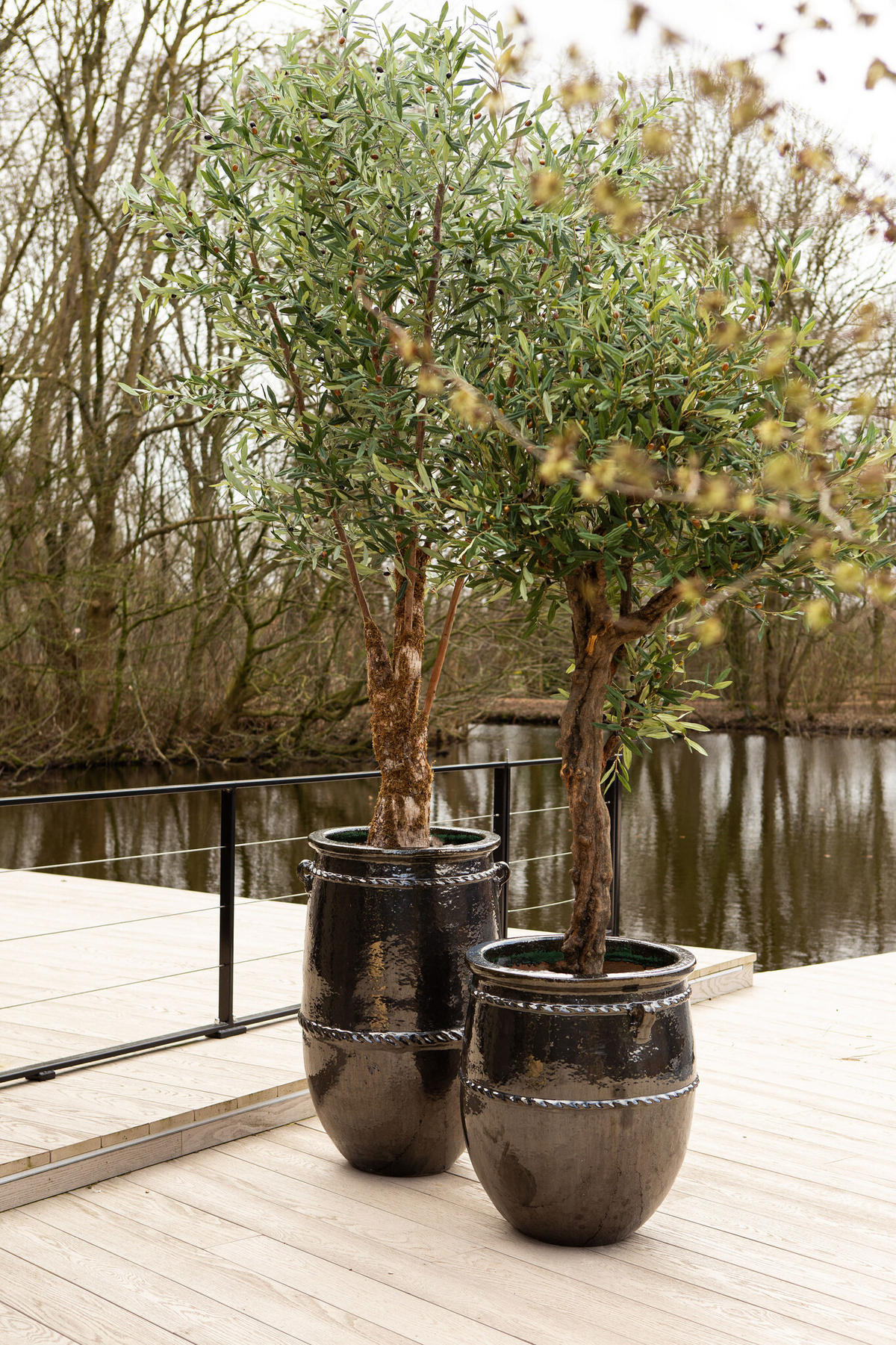 TOPF Tony Grün 58/58/95cm - Grün, Keramik (95cm) - PTMD Collection