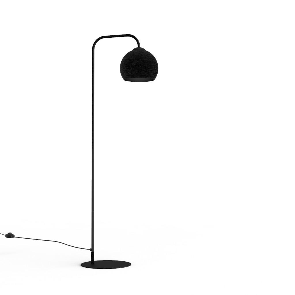 STEHLEUCHTE Focus - Schwarz, Metall (40/65/170cm) - Lumicom