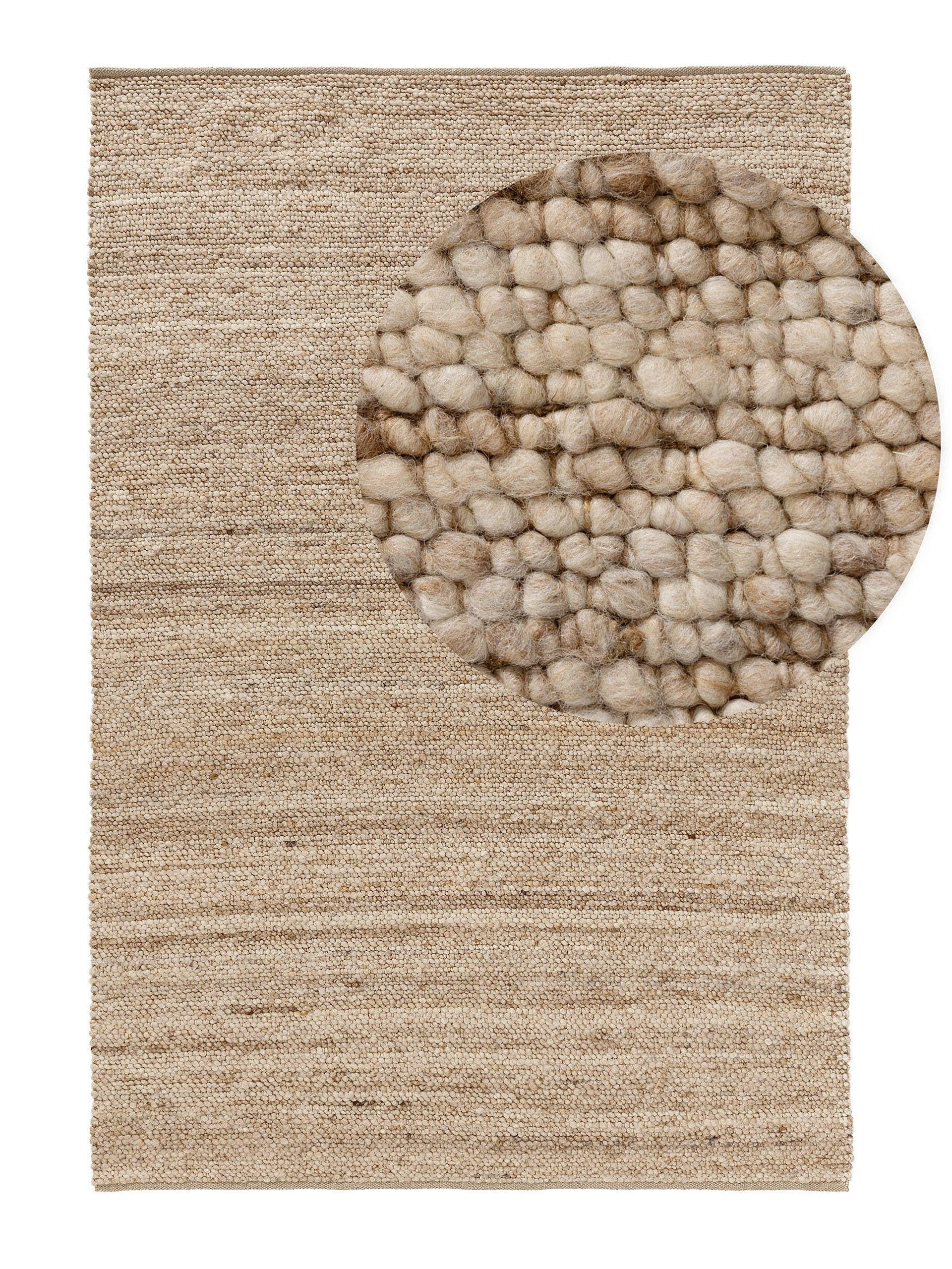 WOLLTEPPICH Finn Beige 200x300 cm - Beige, Textil (200/300cm) - benuta Pure