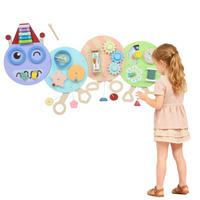 WANDSPIELZEUG DE-10200 7-in-1, Xylophon, Zahnräder, Raupen-Design Bunt - Multicolor, Holzwerkstoff (8/62/108cm) - ComfortXL