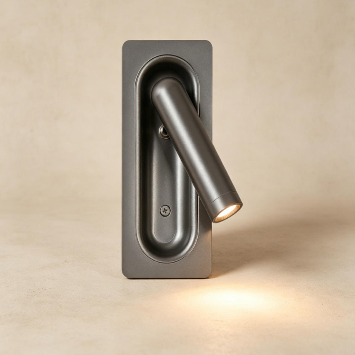 WANDLEUCHTE,EINBAU, grau, 17 × 7 × 3,5 cm, 3000 K, 3 W - Grau, Metall (7/3.5/17cm) - Weltevree
