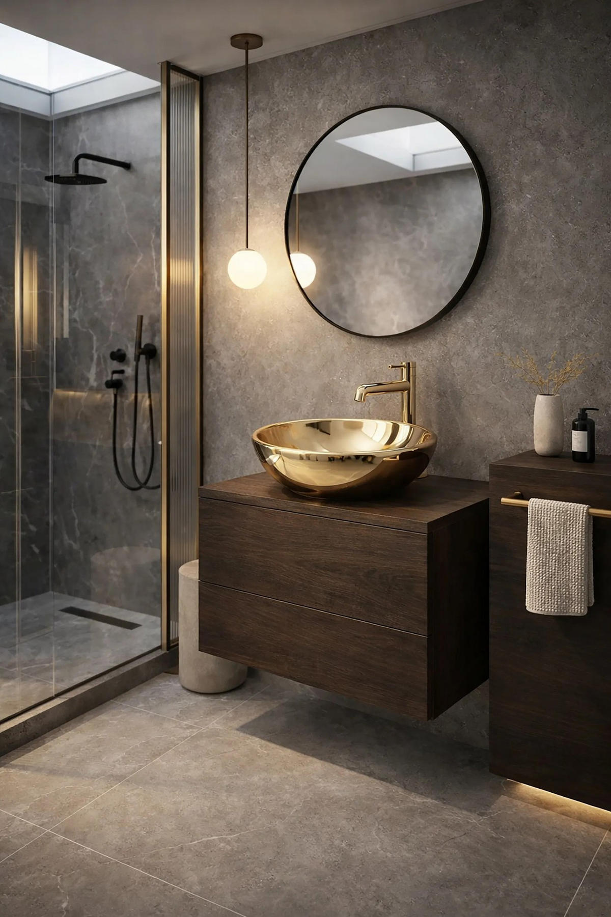 AUFSATZWASCHBECKEN Rea Sofia Gold - Goldfarben, Keramik (34.5/15/41cm) - REA