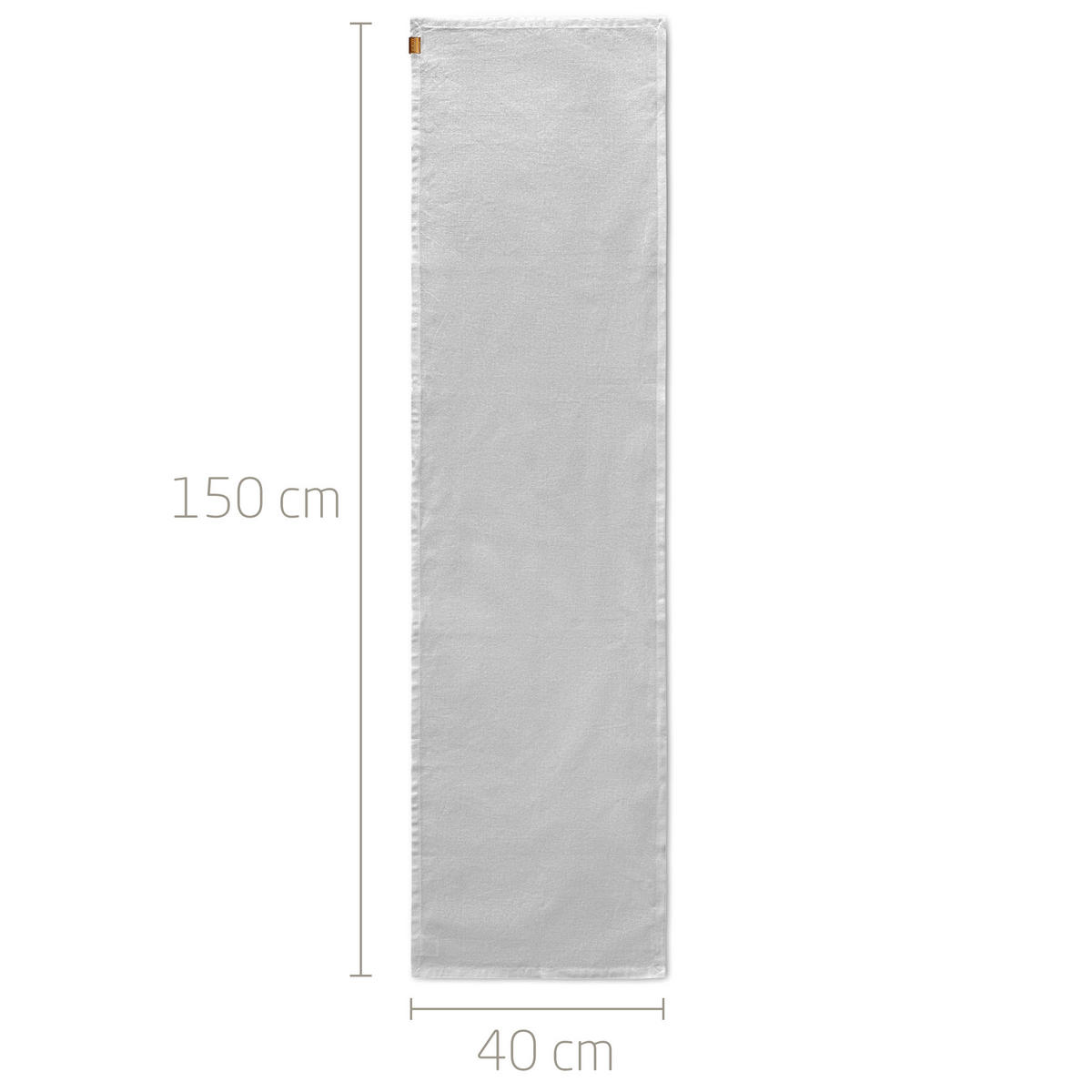 TISCHLÄUFER - Hellgrau, Textil (150/40/1cm) - Miqio Design