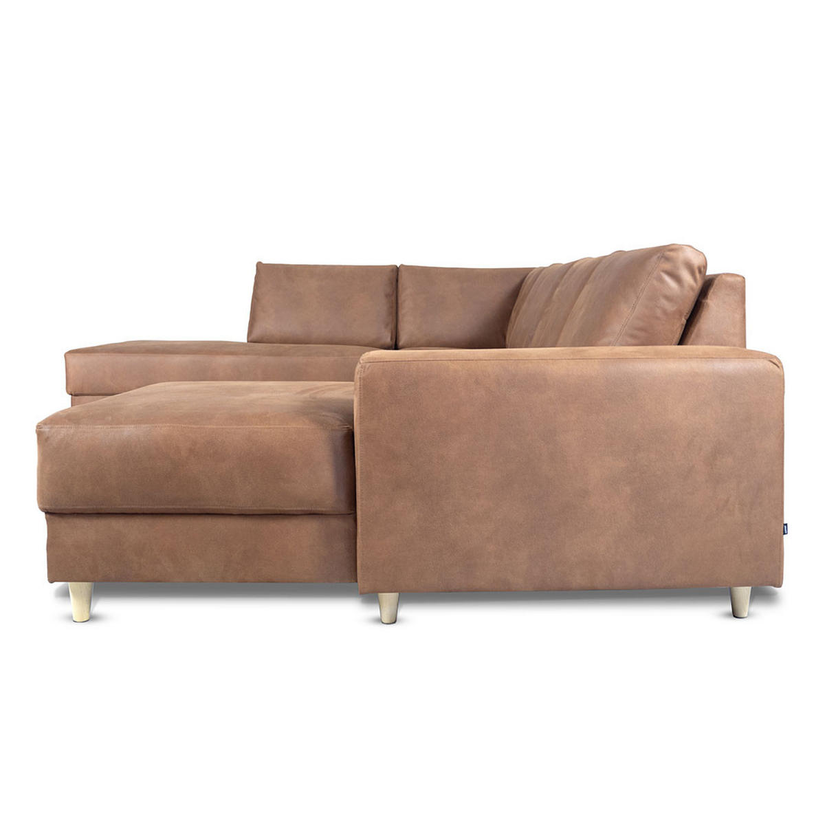 WOHNLANDSCHAFT Leder cognacfarben - Cognac, Leder (288/82/225cm) - ebuy24