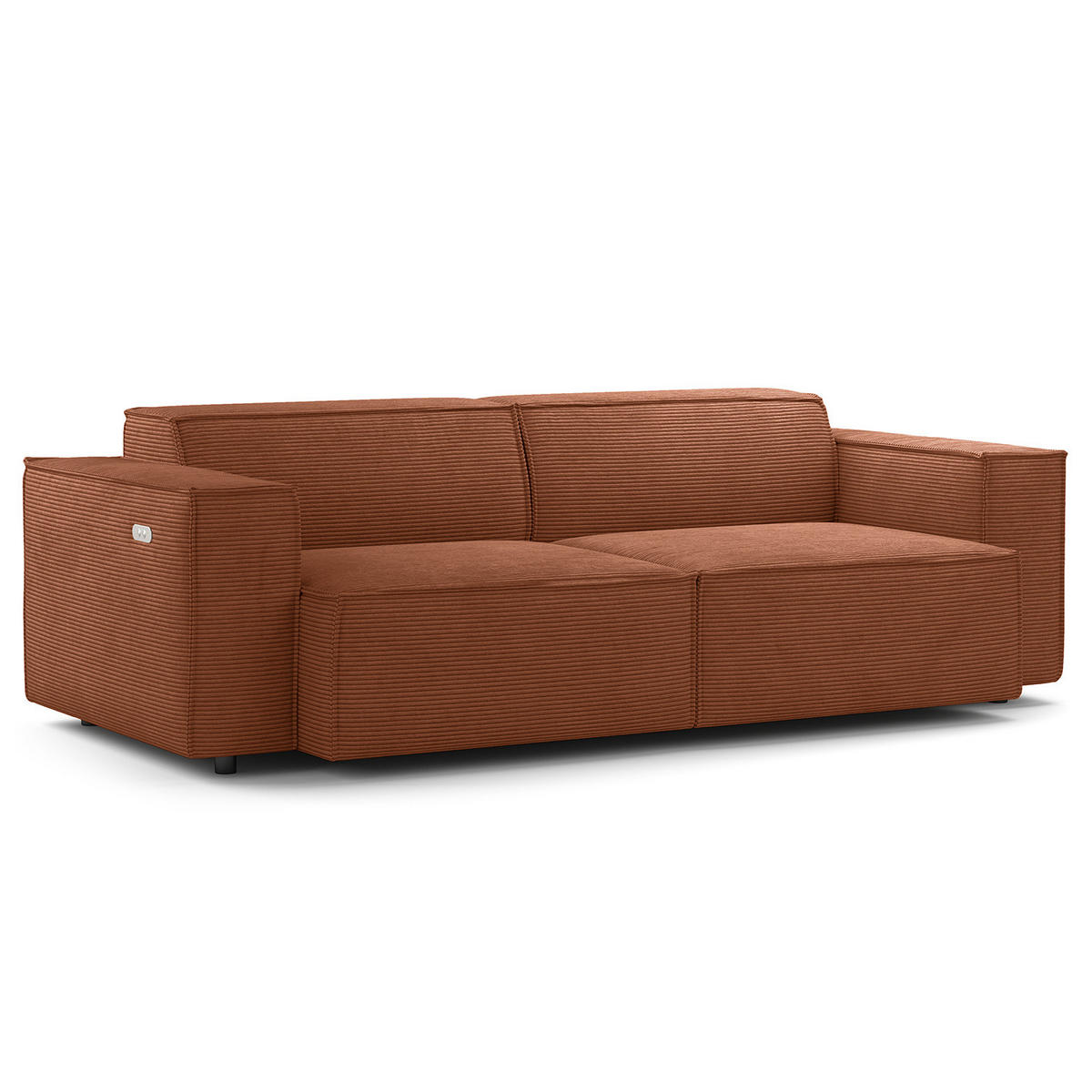 2,5-SITZER SOFA - Braun, Textil (223/70/96cm) - home24