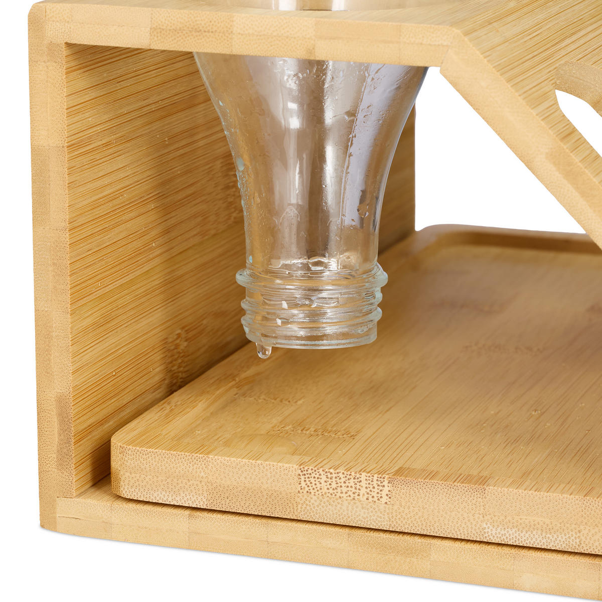 DRŽIAK na fľaše - svetlohnedá, drevo (30/13/17.5cm) - Relaxdays