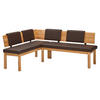 ECKBANK Damita 155 x 194 x 84 Massivholz Kernbuche geölt/Dunkelbraun - Kernbuche/Braun, Holz (155/194cm) - 58aufmkessel
