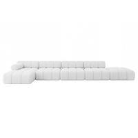 ECKSOFA modulares Sofa Lizur-L3 - 475x160x70 cm Weiß Bouclé - Weiß, Holzwerkstoff/Textil (475/160cm) - ALTDECOR