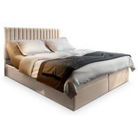 BOXBETT MURLO 140x200 cm mit Matratze und Topper - Beige - Beige, Holz (140/200cm) - MASSENO