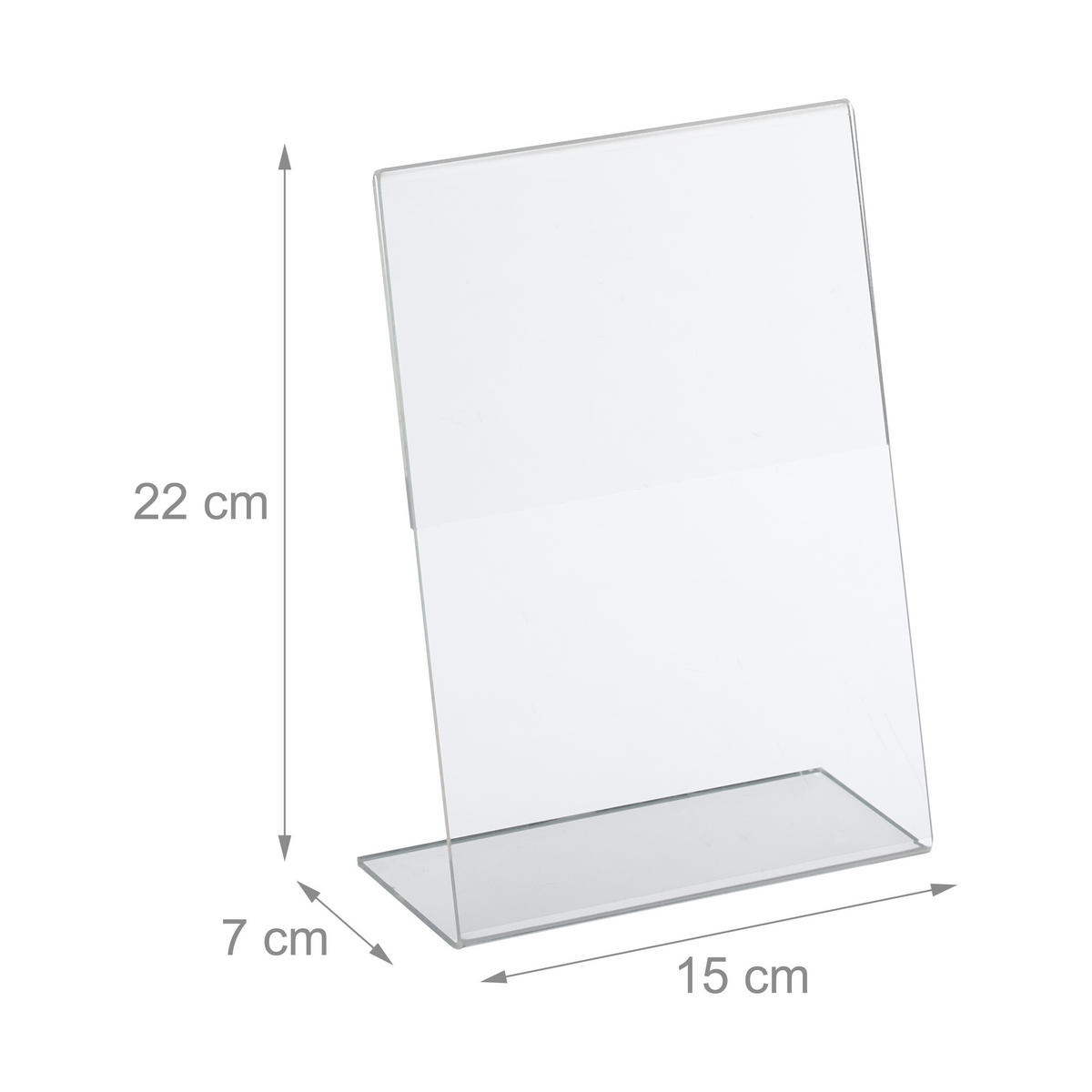 10XSTOJAN na stôl - priehľadné, plast (15/22/7cm) - Relaxdays