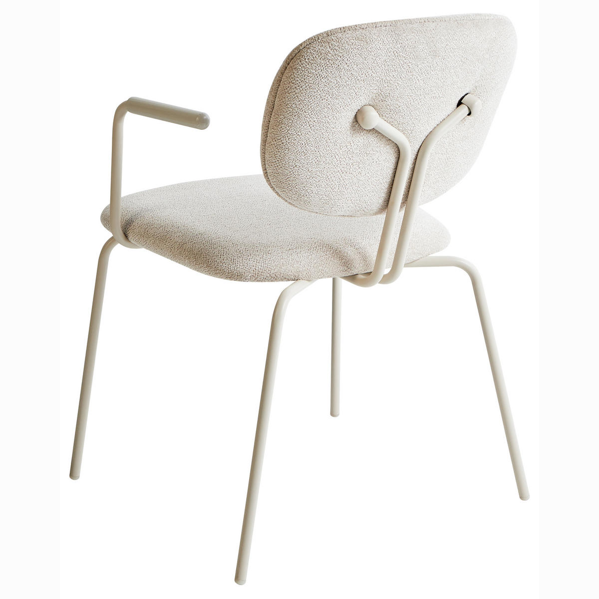 ESSZIMMERSTUHL 2er-Set Hellbeige Carille - Beige, Textil (53/77/53cm) - Beliani