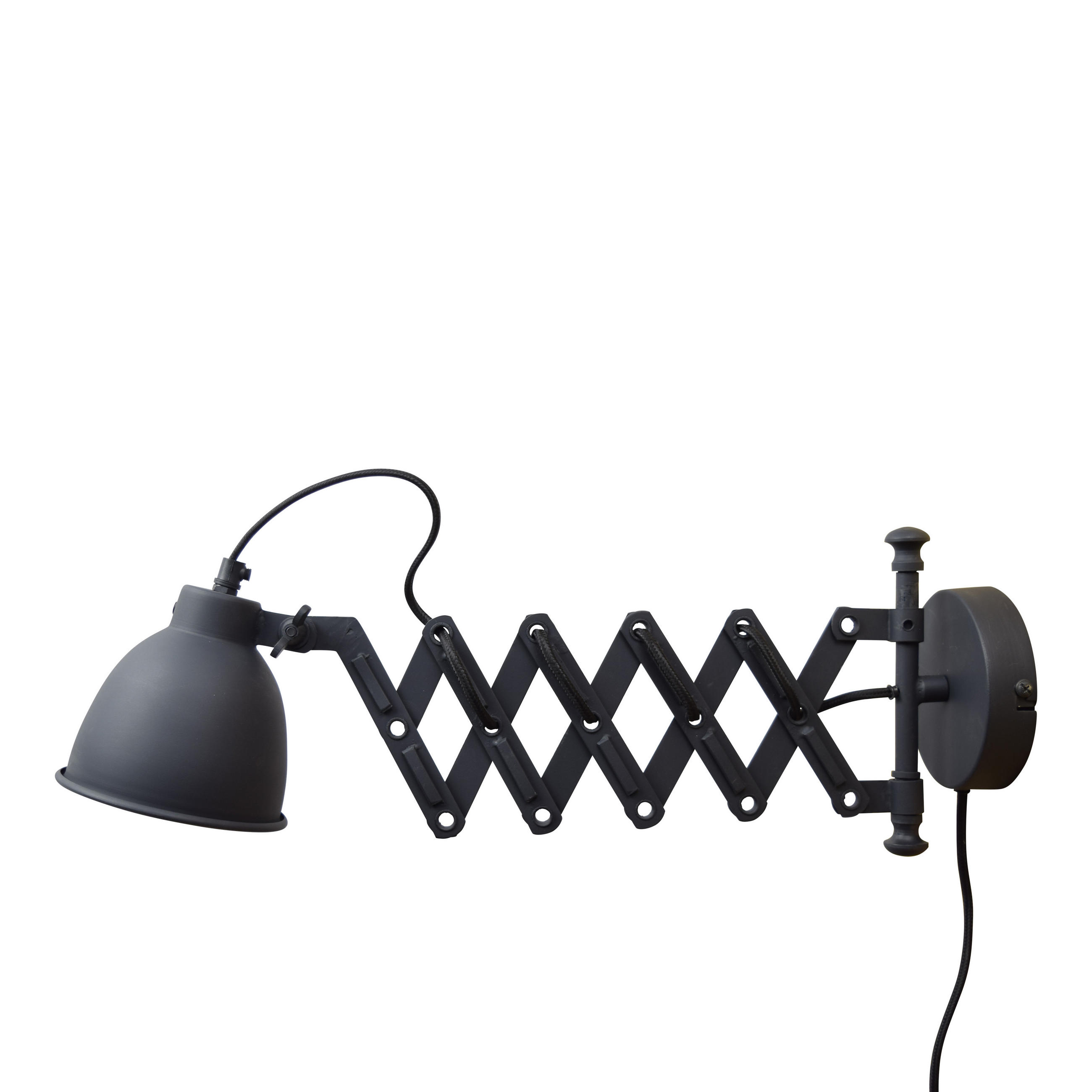 WANDLAMPE Harmonica Schwarz - Schwarz, Metall (12/20/32cm) - Urban Interiors