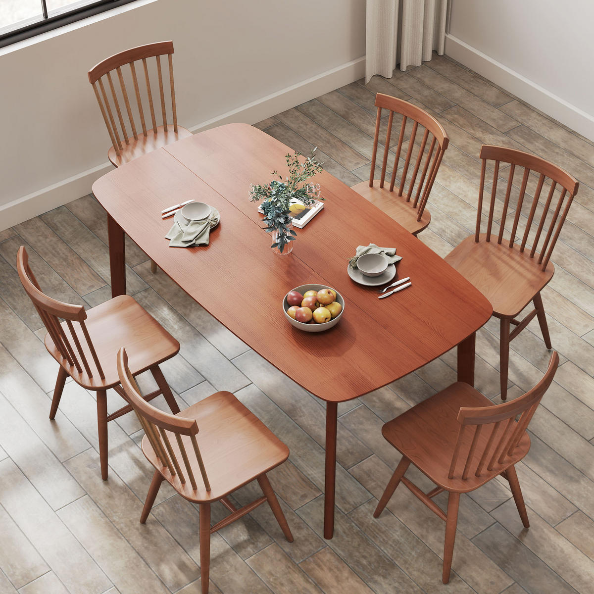 ESSTISCH 150 x 80 cm Küchentisch für 6 Personen im Landhaus-Stil Hellbraun - Hellbraun, Holz (150/80/76cm) - HOMCOM