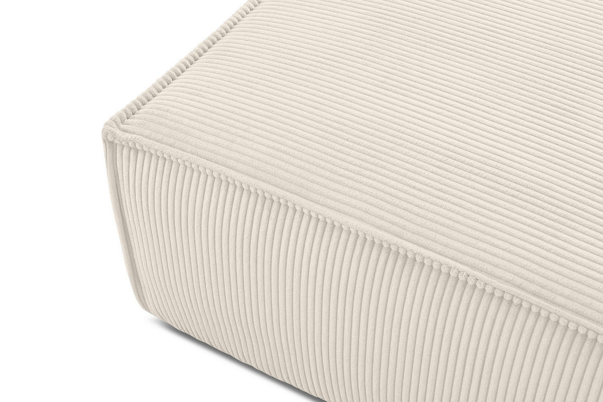 SITZPOUF NAPI gefederte Sitzfläche, creme - Creme/Schwarz, Textil (83/45/83cm) - KONSIMO®