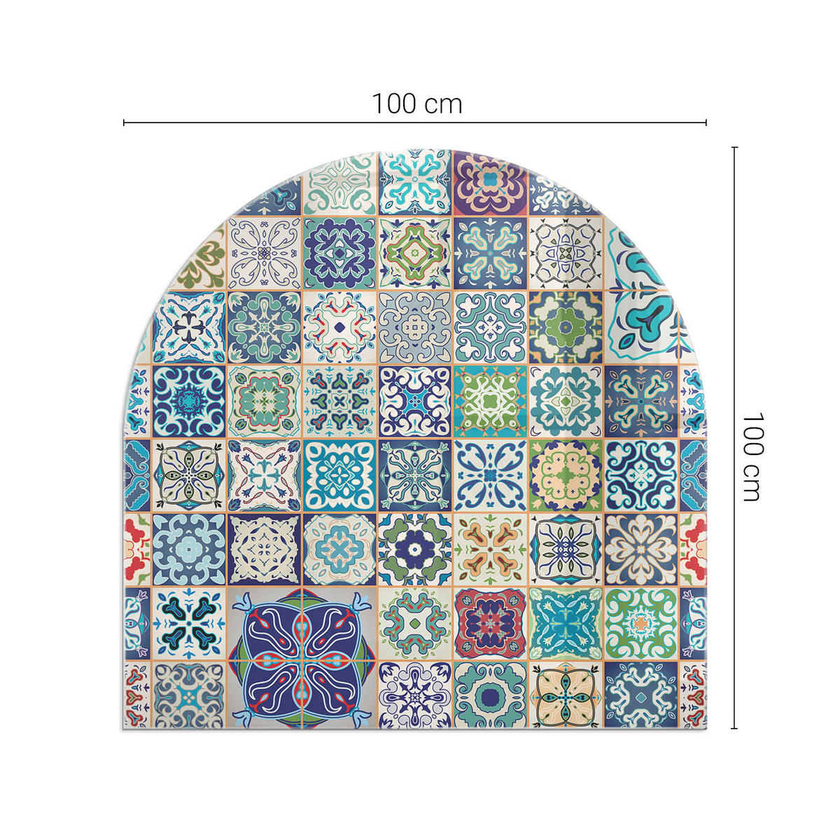 GLASPLATTE für Kamin 100x100 cm Blau - Blau, Glas (100/100/0.4cm) - ArtPrintCave