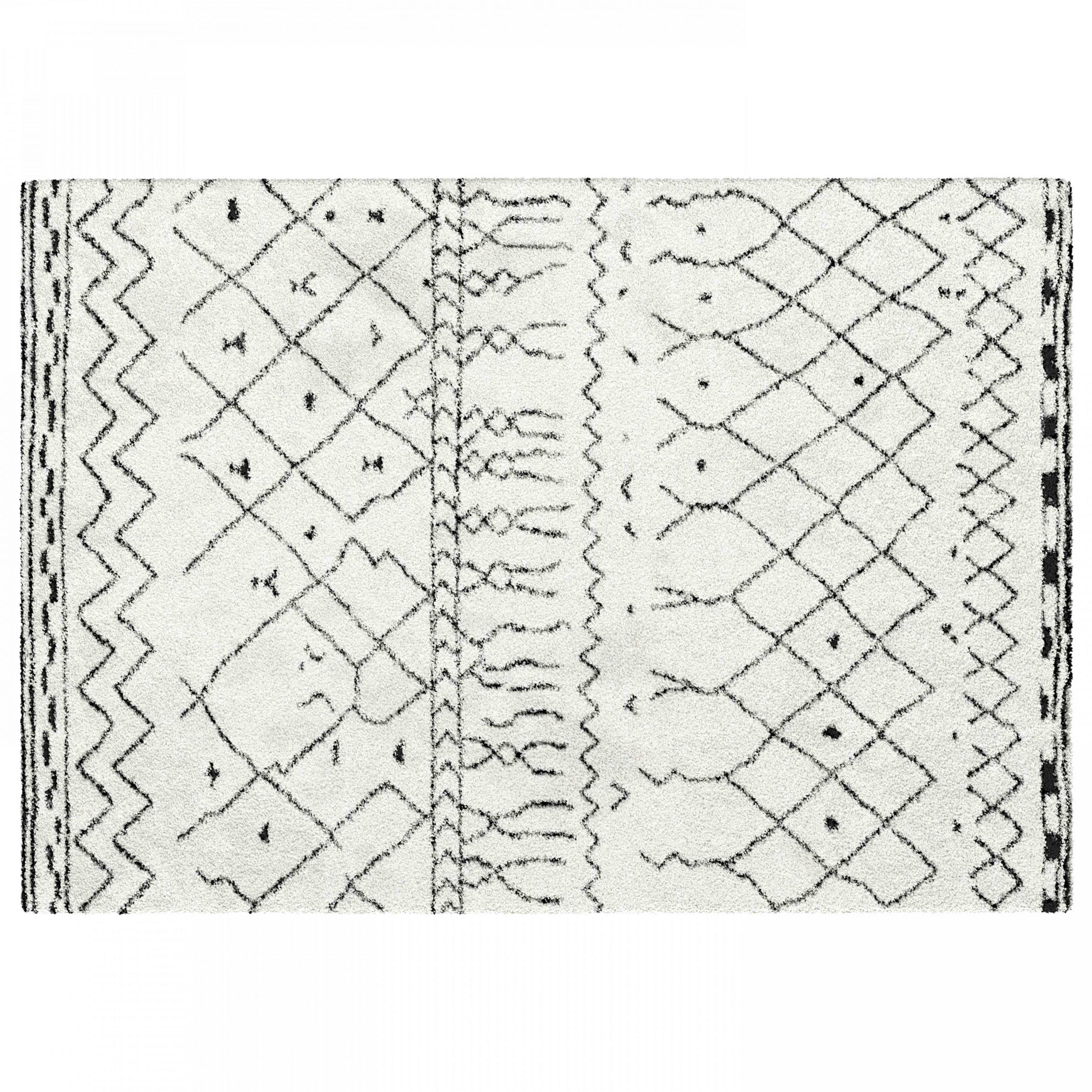 TEPPICH, 120 x 170 cm, Weiß - Weiß, Textil (120/170cm) - Oviala