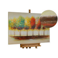 ÖLGEMÄLDE 120/80 cm - Gelb/Braun, Holz/Textil (120/80cm) - KUNSTLOFT