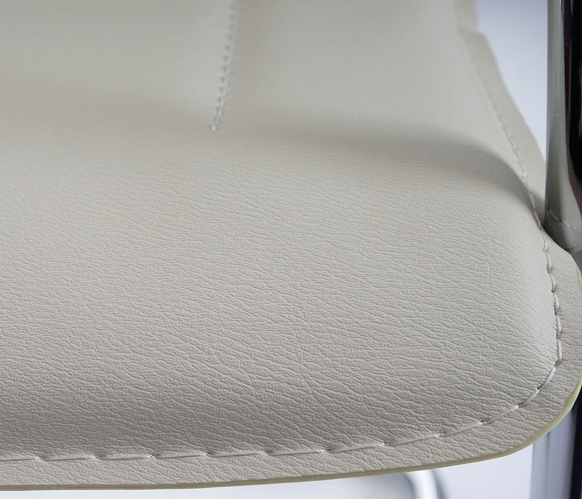 KONFERENZSTUHL Sammy 93x56x56cm Sitzhöhe 47cm Creme - Creme, Textil (56/93/56cm) - PROREGAL