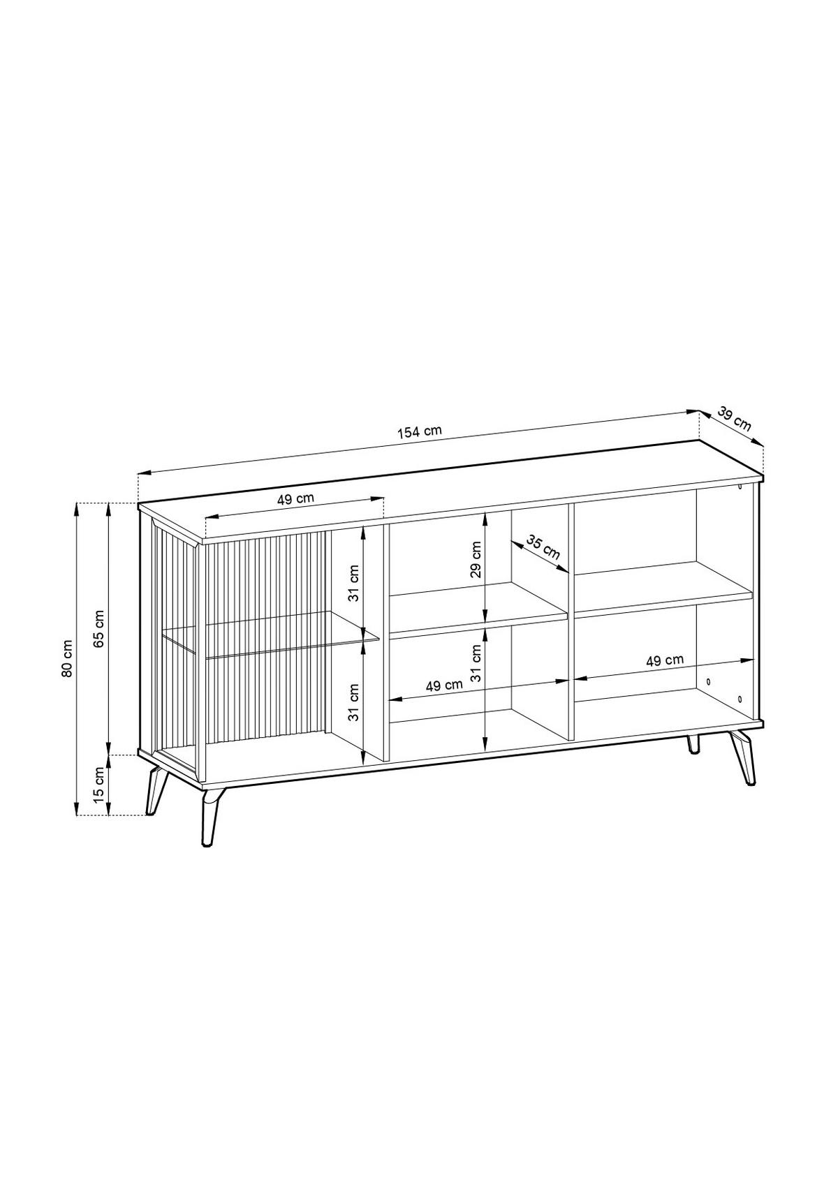 SIDEBOARD – 154 cm – Vici – Kaschmir - Kaschmir, Holzwerkstoff (154/80/39cm) - hi-markt