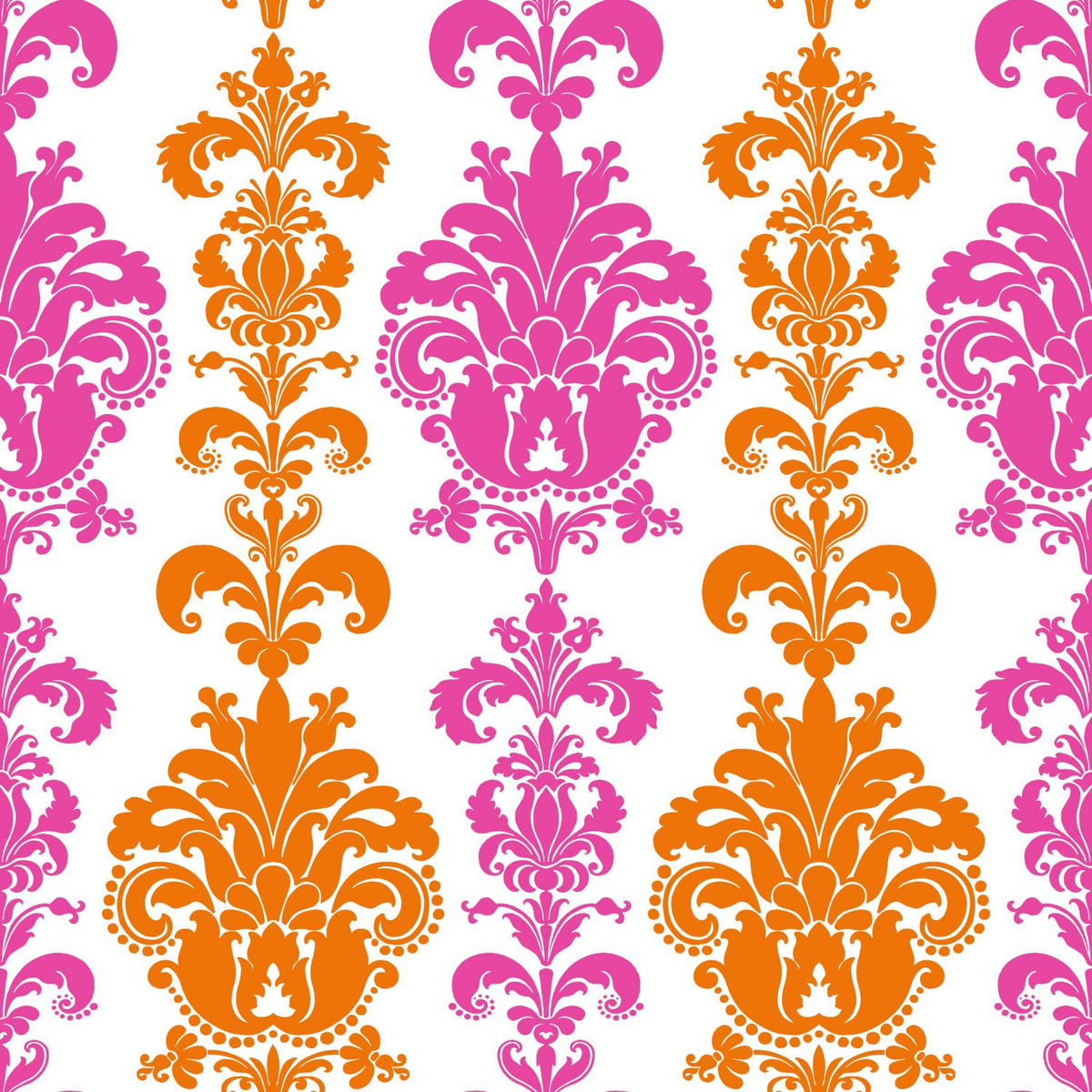 TAPETE Barockmuster 53 cm x 10.05 m - Pink, Papier (53/1000cm) - Sanders & Sanders
