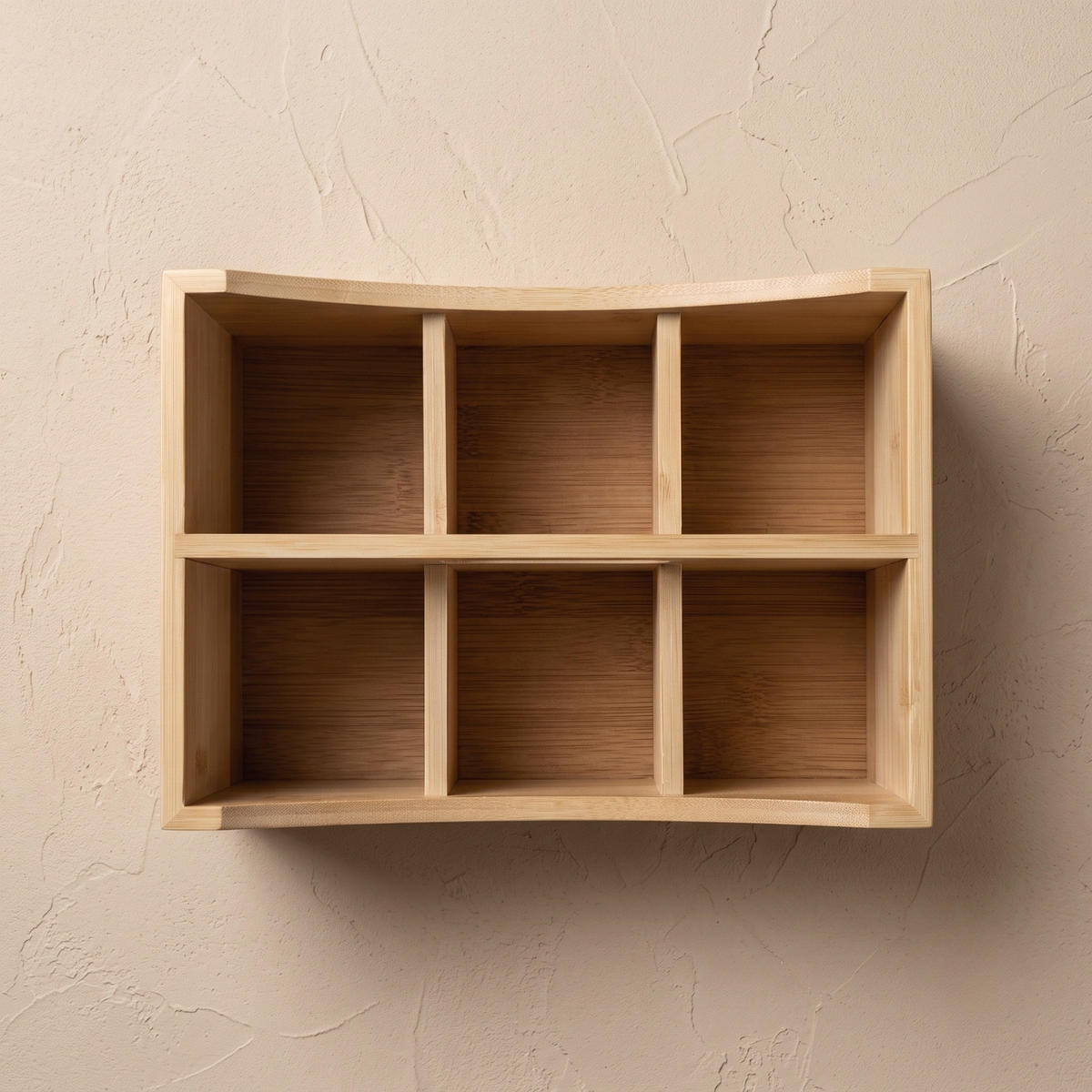 SCHREIBTISCHORGANIZER Bambus 25/18/12 cm - Beige, Naturmaterialien (25/18/12cm) - BOXIMO