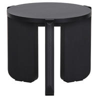 WOHNZIMMERTISCH Preffines S Eschenholzoptik schwarzgrau Ø 50 cm - Schwarz, Holzwerkstoff (50/50/45cm) - Selsey