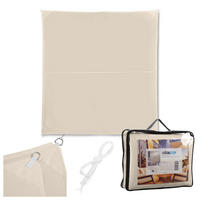 SONNENSEGEL - Beige, Textil/Metall (300/300cm) - Relaxdays