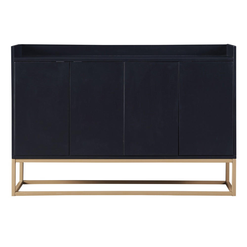 Delfa Sideboard Schwarz 30x80x120 cm