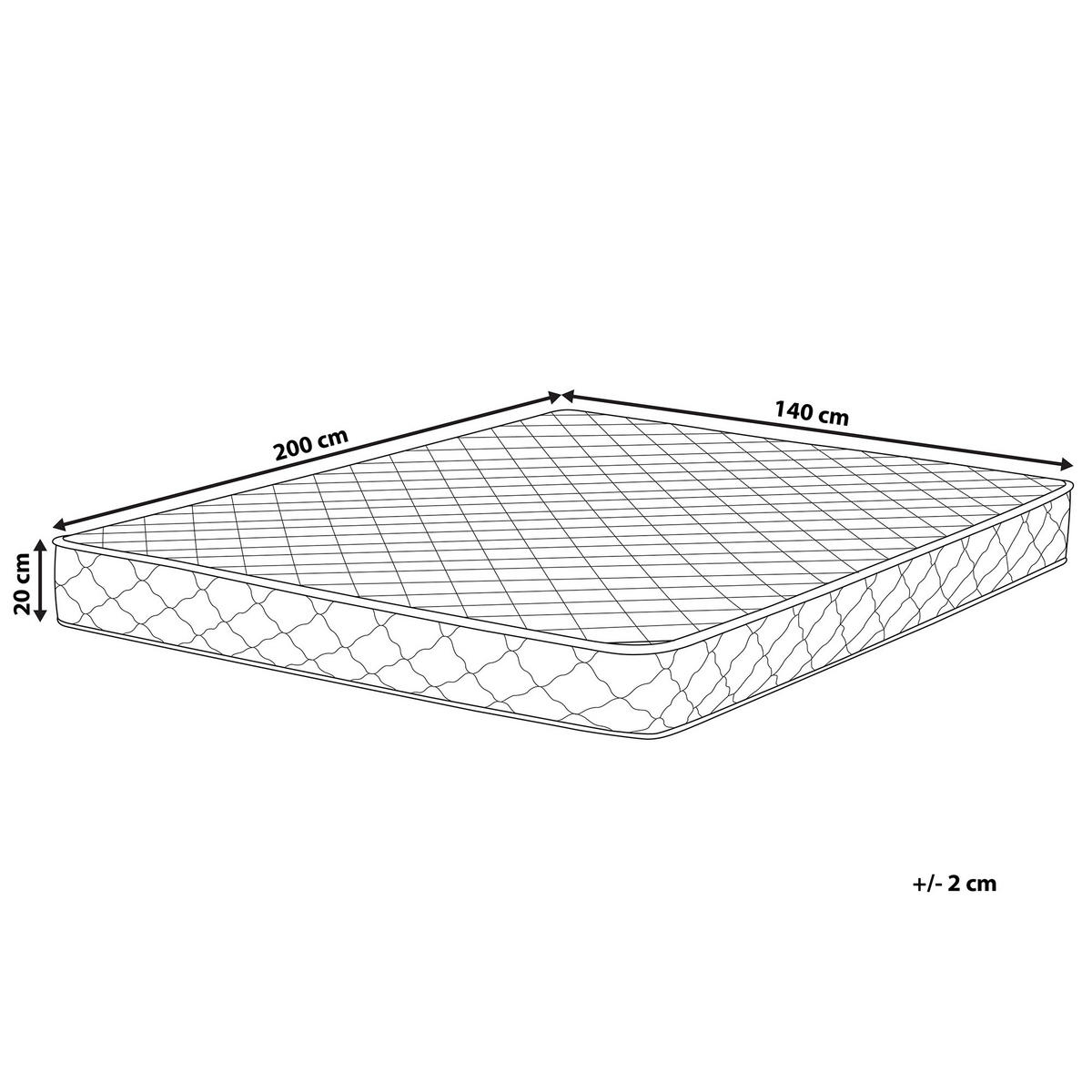 TASCHENFEDERKERNMATRATZE H3/4 Fest H2/3 Mittel 140/200 cm Duo - Weiß, Textil (140/200cm) - Beliani