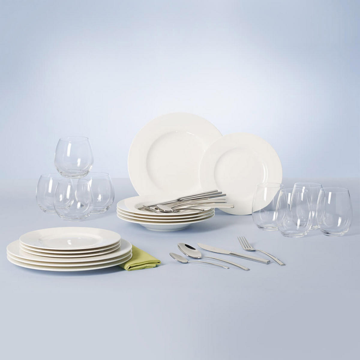 STARTER-SET Wonderful World weiß 36-tlg. - Weiß, Glas/Keramik (2/2/2cm) - Villeroy & Boch
