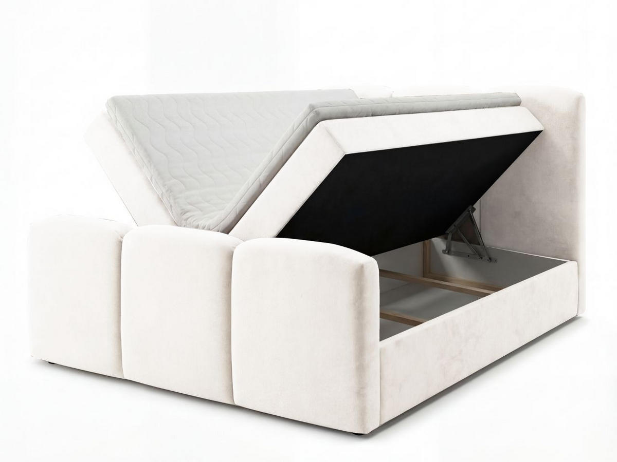 BOXBETT Campi 160x200 Creme - Creme, Holz/Textil (160/200cm) - Graingold