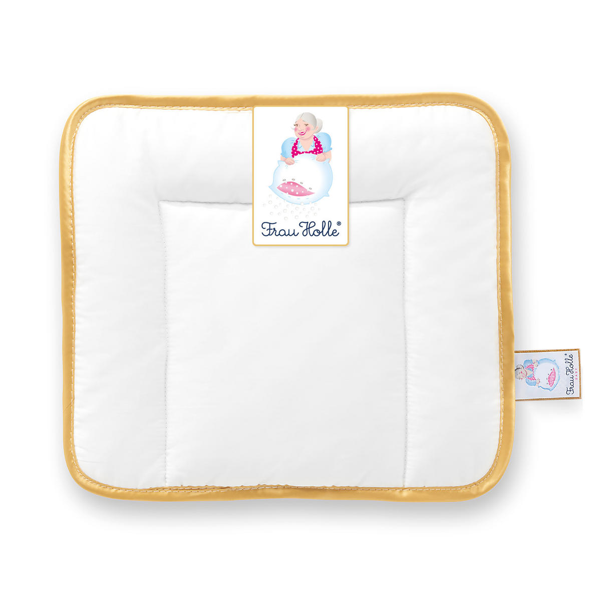 BABYKOPFKISSEN BABYS 100% Baumwolle weich - Weiß, Naturmaterialien/Textil (35/40cm) - Frau Holle