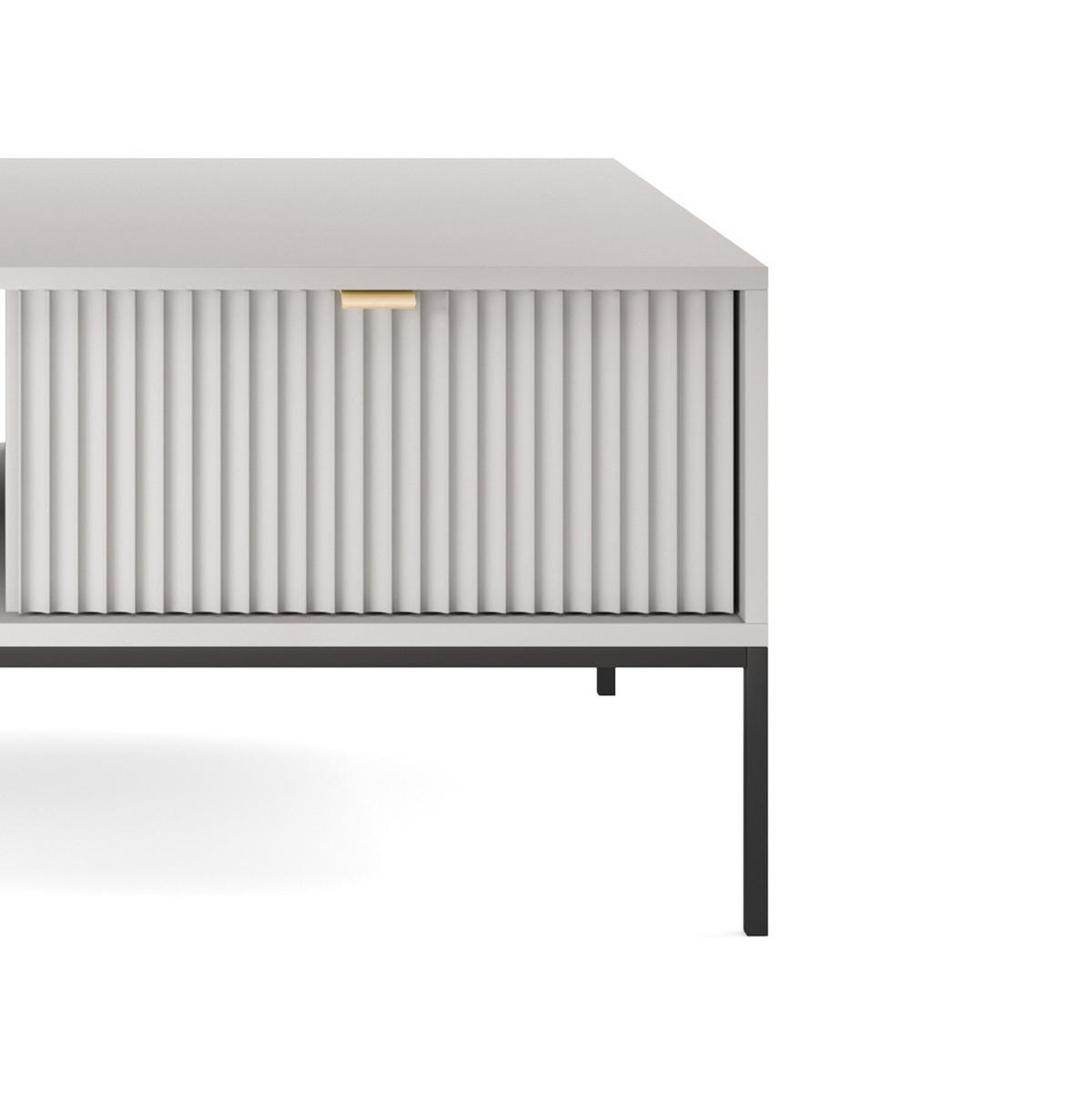 COUCHTISCH NOVA - L104, goldenen Akzenten, 104x68x46 cm Grau - Graphitfarben/Schwarz, Holzwerkstoff/Kunststoff (68/104/46cm) - DomoHome