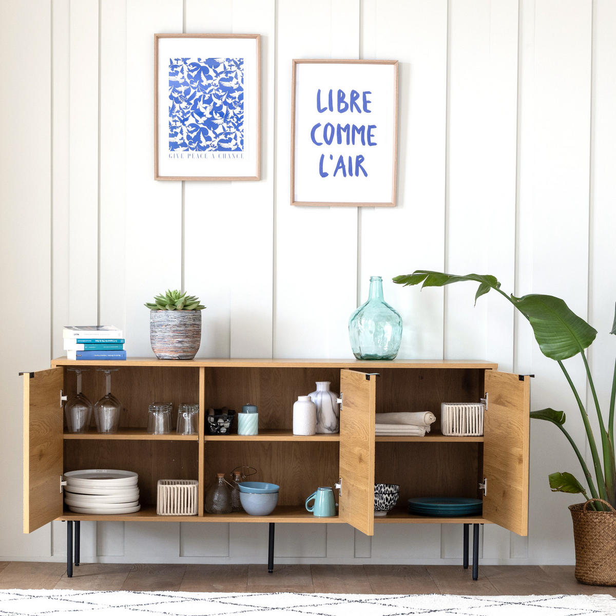 ANRICHTE STINNA 150/40/74 cm - Braun, Holzwerkstoff (40/74/150cm) - Happy Garden