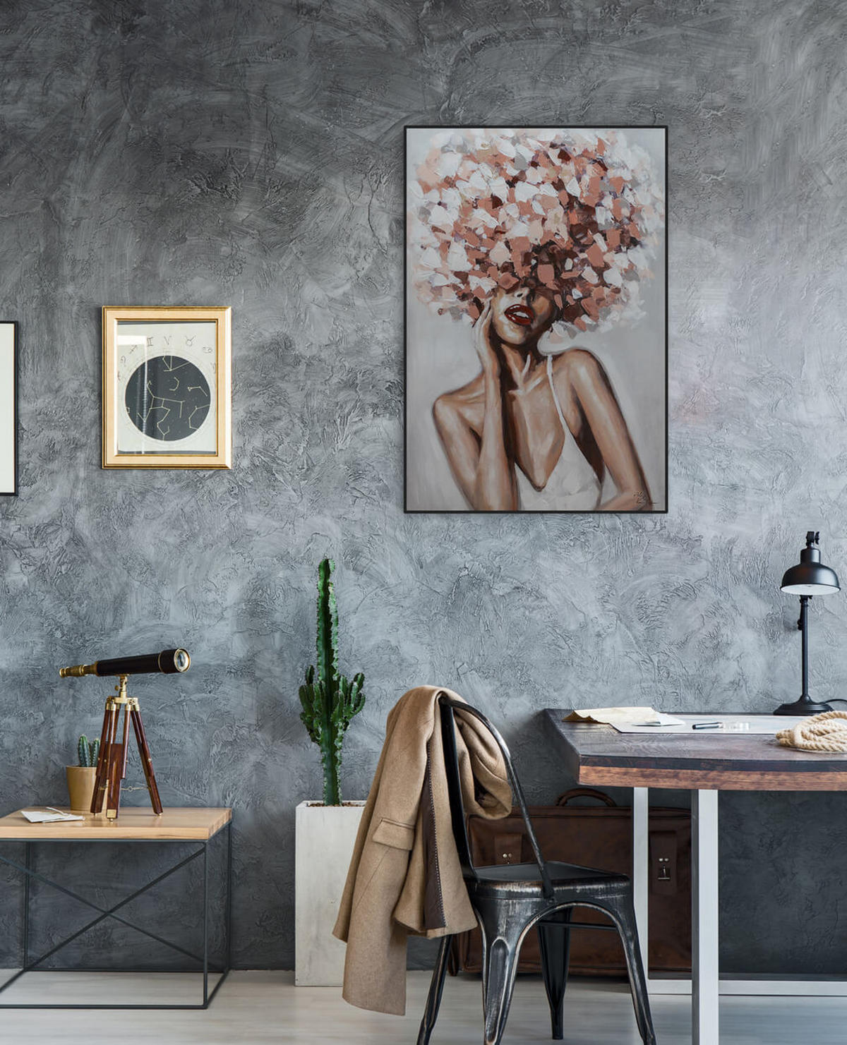 ÖLGEMÄLDE 60/90 cm - Pink, Holz/Textil (60/90cm) - KUNSTLOFT