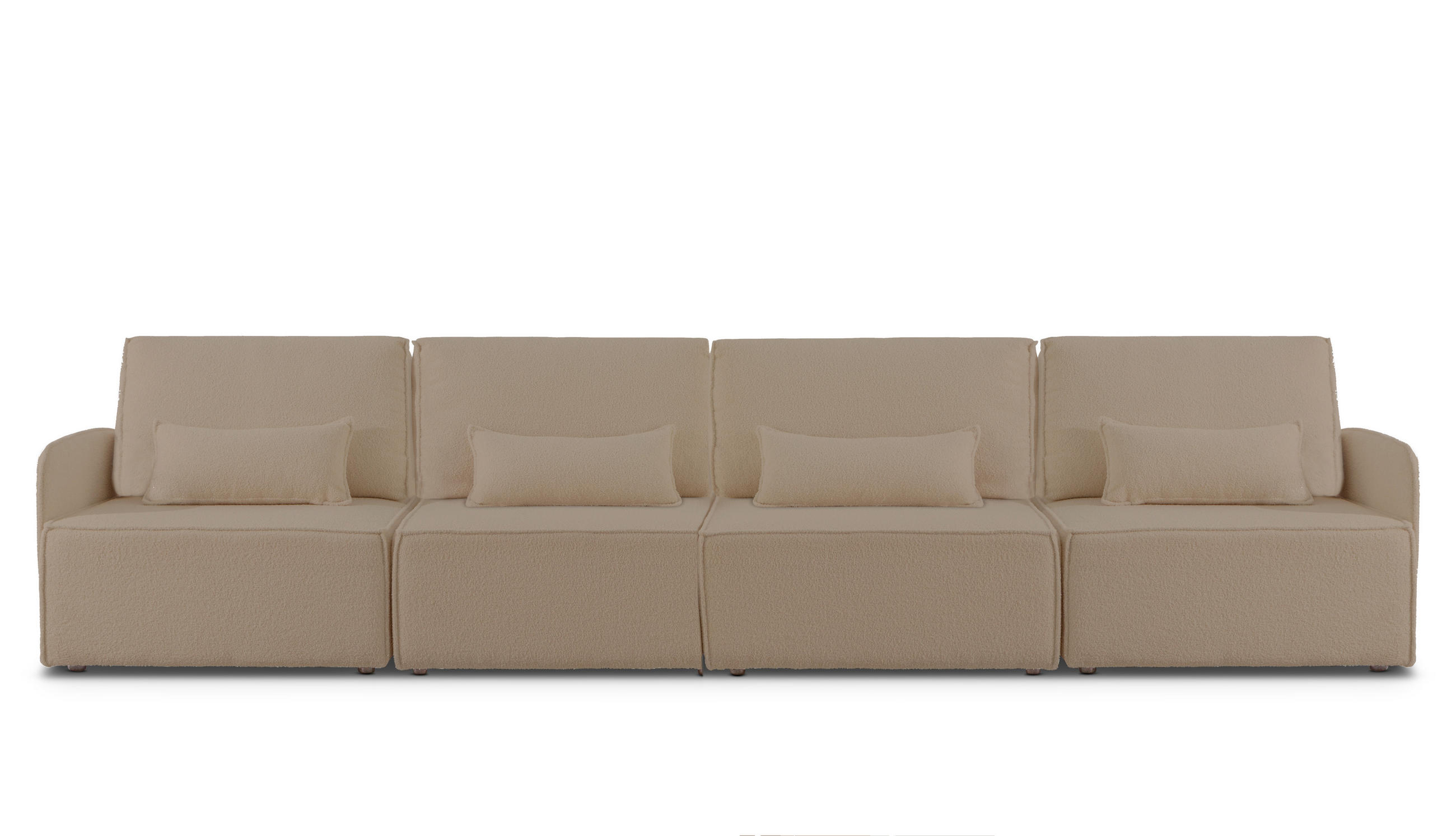 Thumbnail - RNT By Really Nice Things 4-Sitzer-Sofa, Braun, Textil, 368x87x90 cm, Wohnzimmer, Sofas & Couches, Sofas