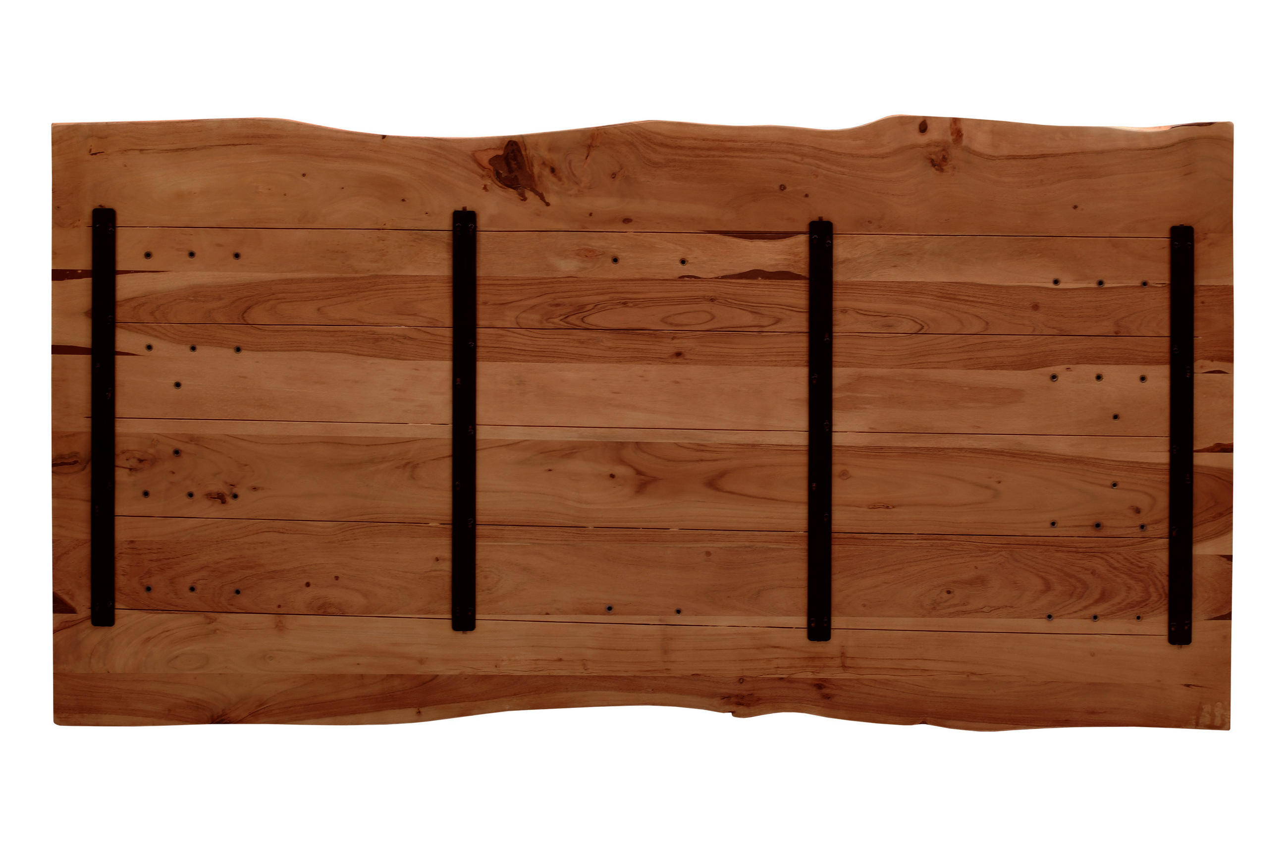 TISCHPLATTE NOAH - Braun/Naturfarben, Akazienholz/Holz (220/3/100cm) - SAM