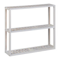 NÁSTĚNNÉ regály - bílá, dřevo (60/54/15cm) - Relaxdays