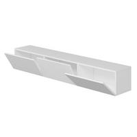 TV-MÖBEL Pary weiß 180 cm im zeitgenössischen Stil wandhängend mit Schrank - Weiß, Holzwerkstoff (180/30/32cm) - Concept Usine