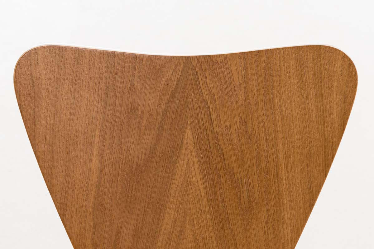 BESUCHERSTUHL Calisso mit Holzsitz und Metallgestell, Farbe: Eiche - Chromfarben/Eichefarben, Holz/Metall (42/85/47cm) - TPFLiving
