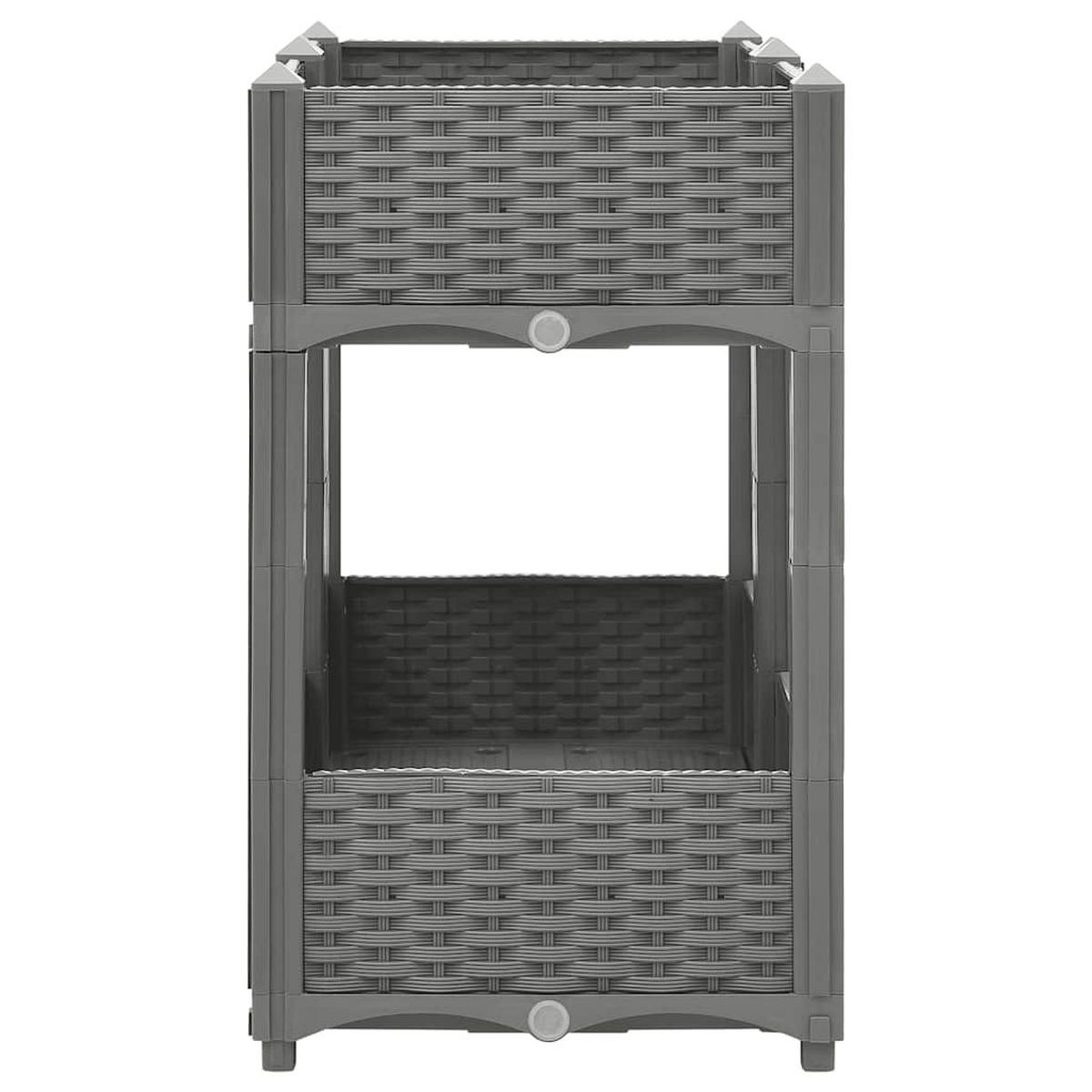 HOCHBEET 80x40x71 cm Polypropylen - Grau, Kunststoff (80/71/40cm)