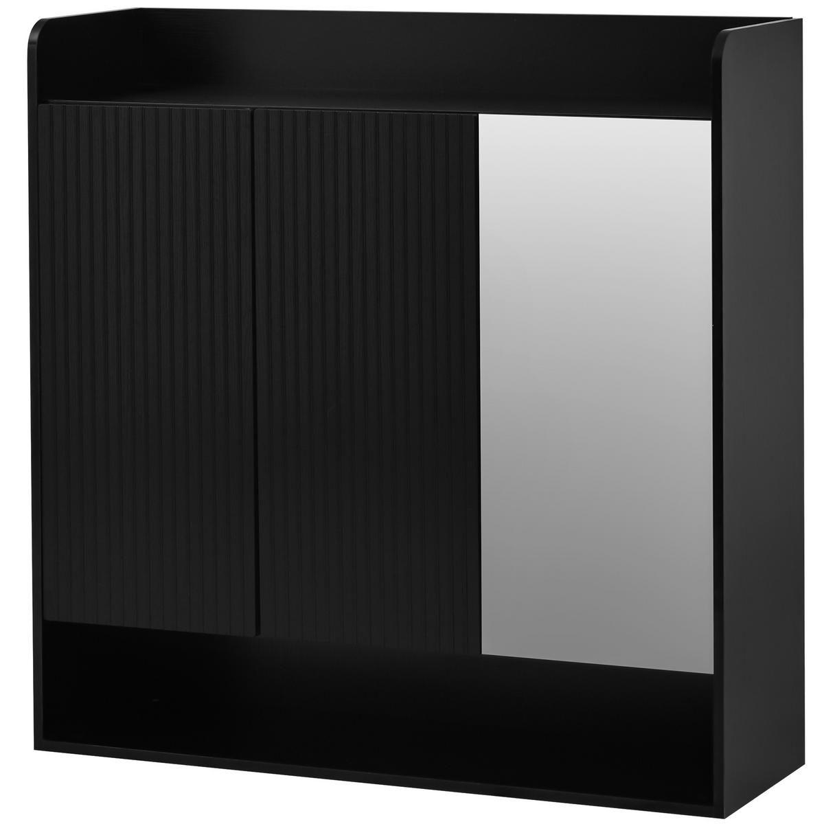 SCHUHSCHRANK Schwarz 111/35.5/110 cm - Schwarz, Holzwerkstoff (110/110/35.5cm) - PANGIVO