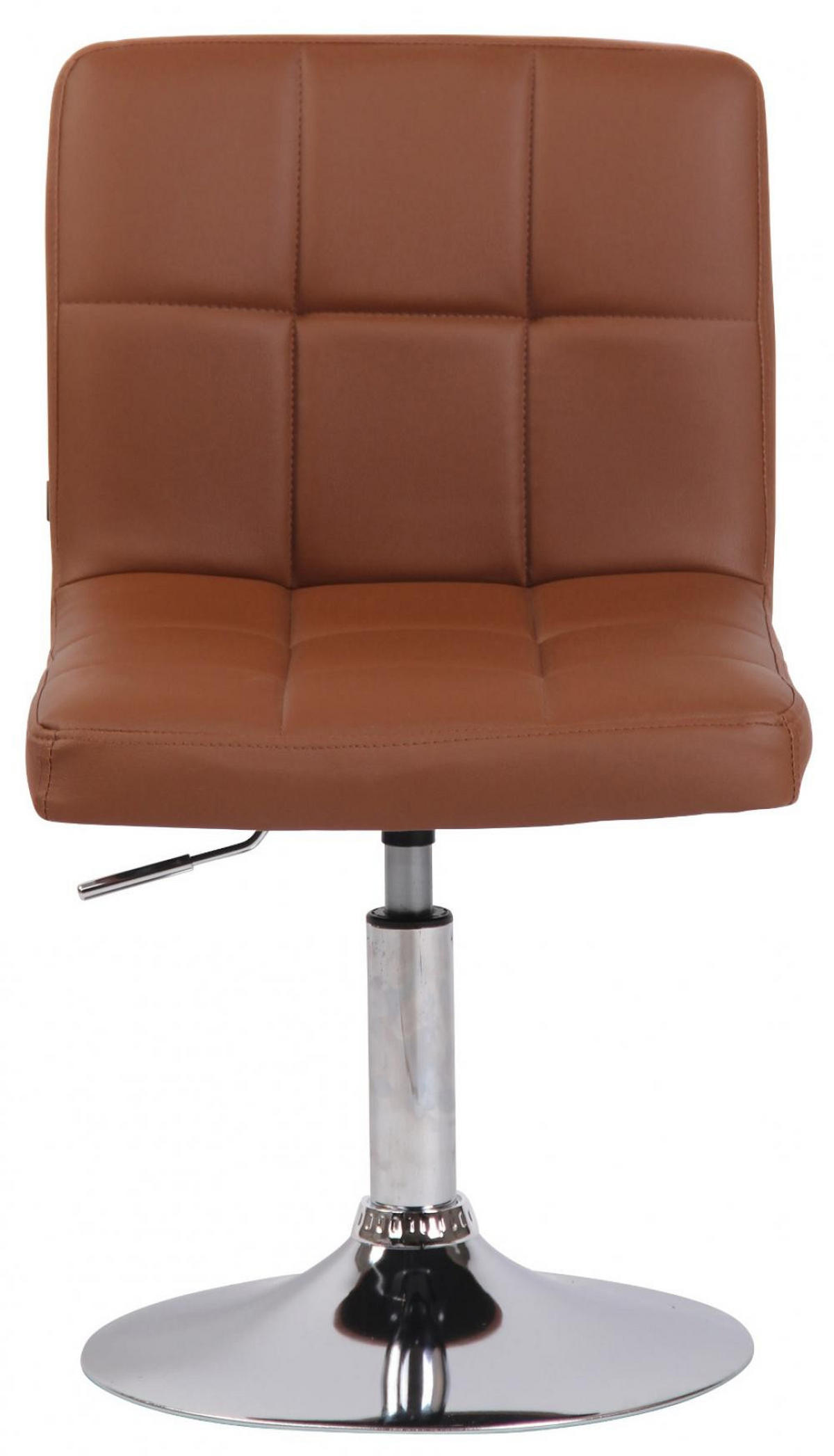 DREHSTUHL 2er Set Lederlook hellbraun - Chromfarben/Hellbraun, Textil/Metall (44/74/49cm) - CLP