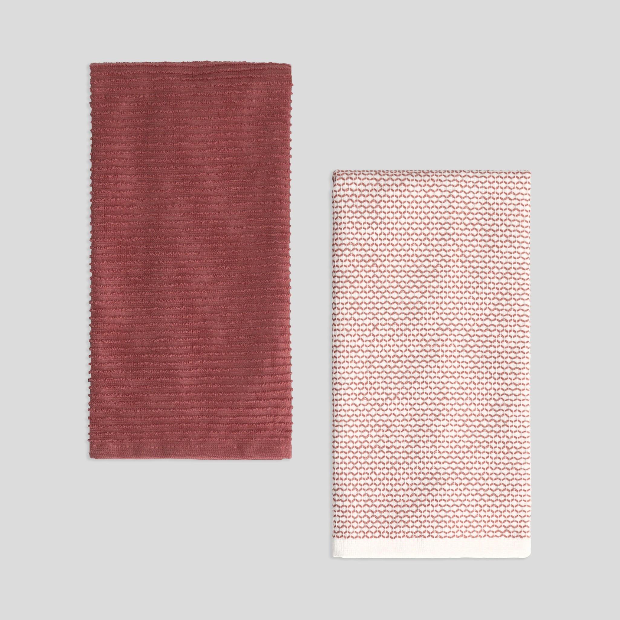 KÜCHENHANDTUCH-SET Charm (2er-Set) - Dunkelrosa, Textil (40/60cm) - home&you